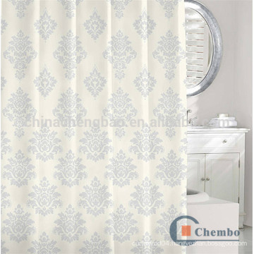 100 polyester jacquard shower curtains with oval rod